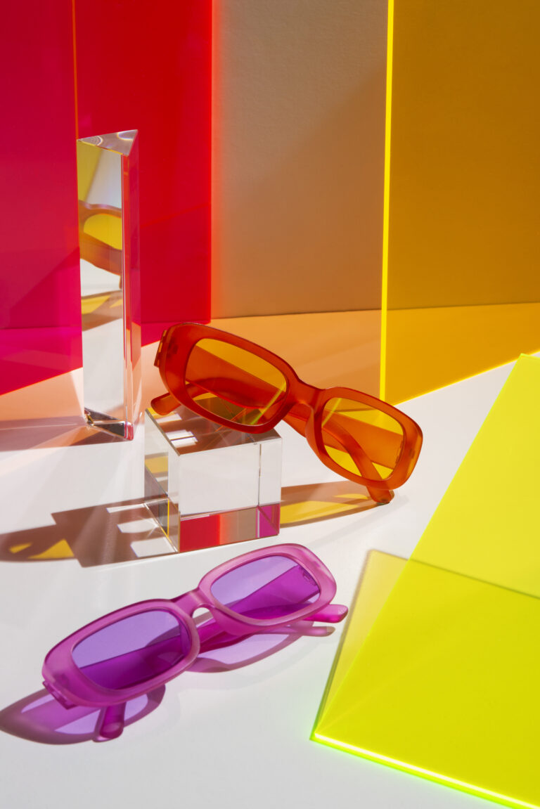colored transparent sunglasses still life (2)